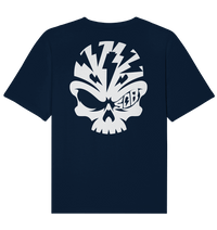Shirtigo Unisex-Shirts French Navy / XS SoB Skull White - Organic Relaxed Shirt E-Bike-Community