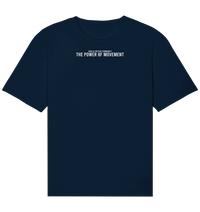 Shirtigo Unisex-Shirts French Navy / XS The Power of Movement - Community Slogan - Organic Relaxed Shirt E-Bike-Community