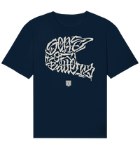 Shirtigo Unisex-Shirts French Navy / XS The Power of Movement - Front Print- Organic Relaxed Shirt (Flip Label) E-Bike-Community