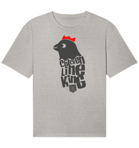 Shirtigo Unisex-Shirts Heather Grey / XS Chicken Line - King  - Organic Relaxed Shirt E-Bike-Community