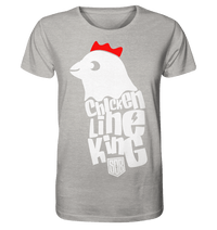 Shirtigo Unisex-Shirts Heather Grey / XS Chicken Line - King - Weiß - Organic Shirt (meliert) E-Bike-Community