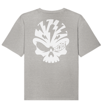 Shirtigo Unisex-Shirts Heather Grey / XS SoB Skull White - Organic Relaxed Shirt E-Bike-Community