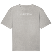 Shirtigo Unisex-Shirts Heather Grey / XS The Power of Movement - Community Slogan - Organic Relaxed Shirt E-Bike-Community
