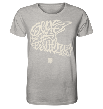 Shirtigo Unisex-Shirts Heather Grey / XS The Power of Movement - Front Print- Organic Shirt (meliert) (Flip Label) E-Bike-Community