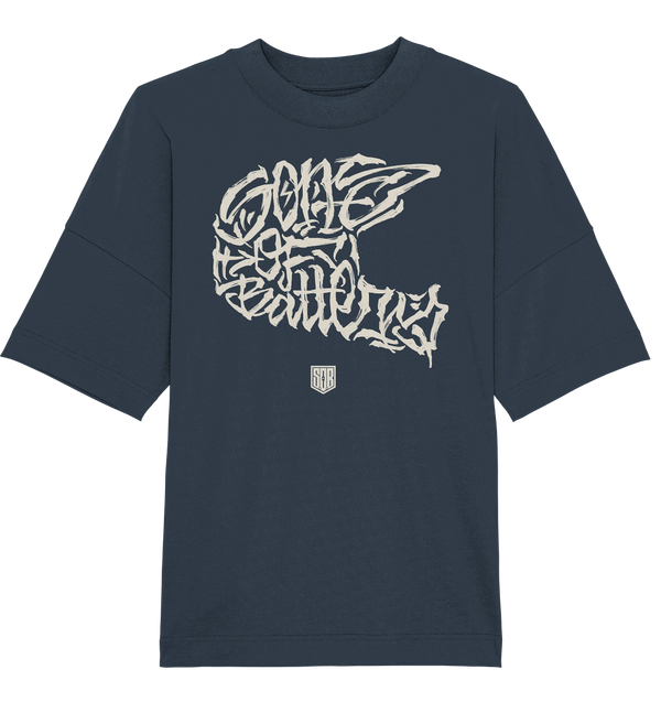Shirtigo Unisex-Shirts India Ink Grey / XS The Power of Movement - Front Print - Organic Oversize Shirt (Flip Label) E-Bike-Community