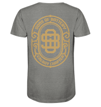 Shirtigo Unisex-Shirts Mid Heather Grey / XS Sons of Battery - Vintage Logo - Organic Shirt (meliert) E-Bike-Community