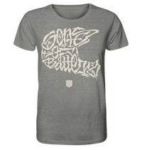 Shirtigo Unisex-Shirts Mid Heather Grey / XS The Power of Movement - Front Print- Organic Shirt (meliert) (Flip Label) E-Bike-Community