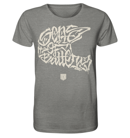 Shirtigo Unisex-Shirts Mid Heather Grey / XS The Power of Movement - Front Print- Organic Shirt (meliert) (Flip Label) E-Bike-Community