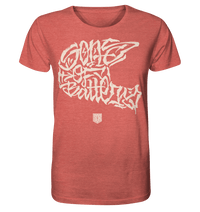 Shirtigo Unisex-Shirts Mid Heather Red / XS The Power of Movement - Front Print- Organic Shirt (meliert) (Flip Label) E-Bike-Community