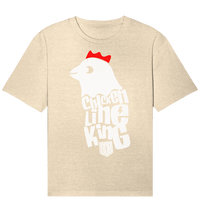 Shirtigo Unisex-Shirts Natural Raw / XS Chicken Line - King - Weiß - Organic Relaxed Shirt E-Bike-Community