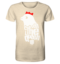 Shirtigo Unisex-Shirts Natural Raw / XS Chicken Line - Queen Weiß - Organic Shirt E-Bike-Community