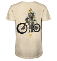 Shirtigo Unisex-Shirts Natural Raw / XS Shred or Alive - Backprint - Organic Shirt (Flip Label) E-Bike-Community