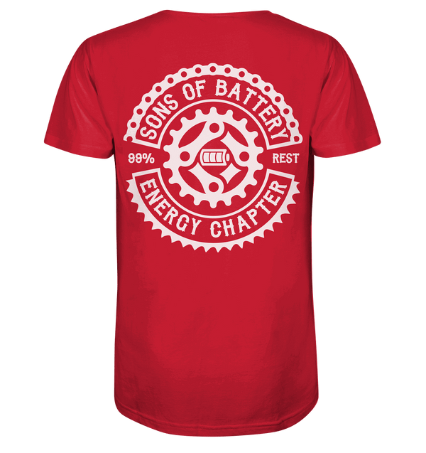 Shirtigo Unisex-Shirts Red / XS Sons of Battery - Classic OG - Organic Shirt (Flip Label) E-Bike-Community