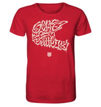 Shirtigo Unisex-Shirts Red / XS The Power of Movement - Front / Backprint - 2 Side Organic Shirt (Flip Label) E-Bike-Community