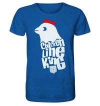 Shirtigo Unisex-Shirts Royal Blue / XS Chicken Line - King - Weiß - Organic Shirt E-Bike-Community