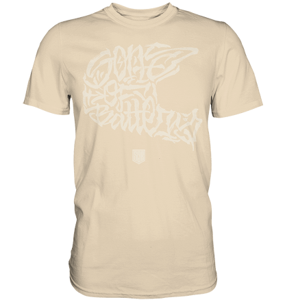 Shirtigo Unisex-Shirts Sand / S The Power of Movement - Front Print - Premium Shirt - (Flip Label) E-Bike-Community