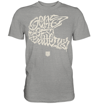 Shirtigo Unisex-Shirts Sports Grey (meliert) / S The Power of Movement - Front Print - Premium Shirt - (Flip Label) E-Bike-Community