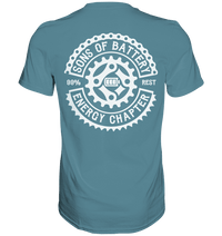 Shirtigo Unisex-Shirts Stone Blue / S Sons of Battery - Classic OG - Premium Shirt (kein Flip Label) E-Bike-Community