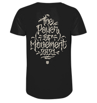Shirtigo Unisex-Shirts The Power of Movement - Front / Backprint - 2 Side Organic Shirt (Flip Label) E-Bike-Community