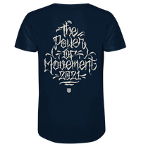 Shirtigo Unisex-Shirts The Power of Movement - Front / Backprint - 2 Side Organic Shirt (Flip Label) E-Bike-Community