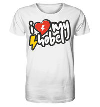 Shirtigo Unisex-Shirts White / XS I Love my Hobel - (Flip Label) - Organic Shirt E-Bike-Community