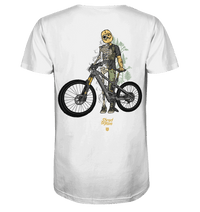 Shirtigo Unisex-Shirts White / XS Shred or Alive - Backprint - Organic Shirt (Flip Label) E-Bike-Community