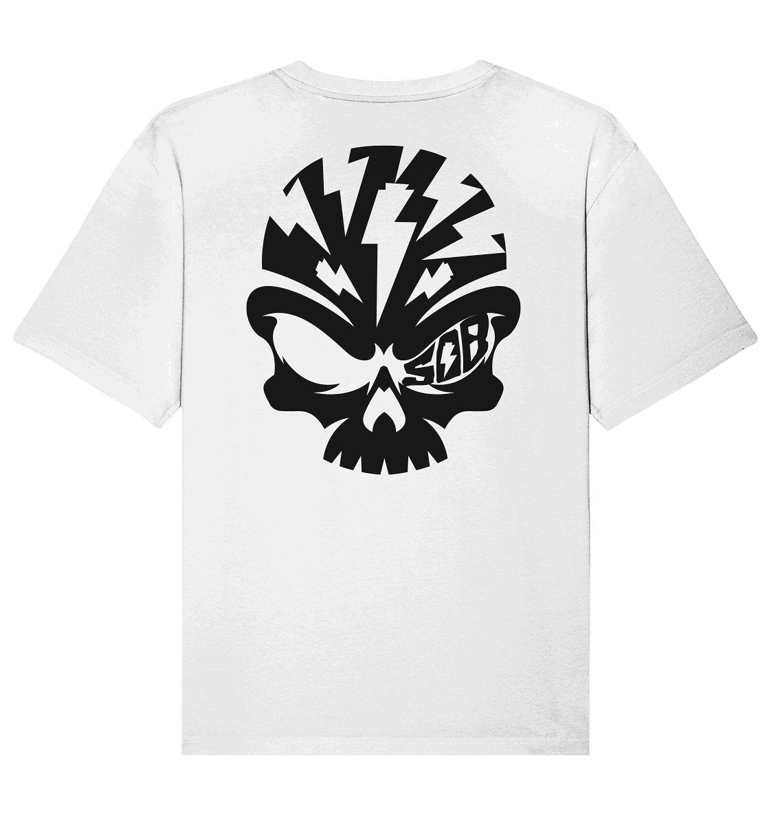 Shirtigo Unisex-Shirts White / XS SoB Skullhead  - Organic Relaxed Shirt E-Bike-Community