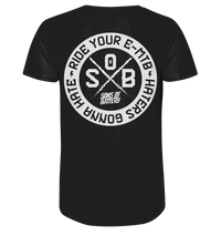 Shirtigo V-Neck Shirts Black / S Haters gonna Hate - Mens Organic V-Neck Shirt (Flip Label) E-Bike-Community