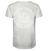 Shirtigo V-Neck Shirts Cream Heather Grey / S Sons of Battery - Classic OG - Mens Organic V-Neck Shirt (Flip Label) E-Bike-Community