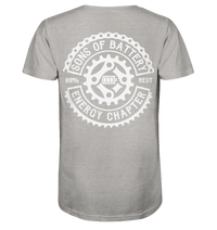Shirtigo V-Neck Shirts Heather Grey / S Sons of Battery - Classic OG - Mens Organic V-Neck Shirt (Flip Label) E-Bike-Community