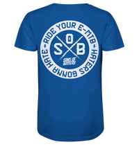 Shirtigo V-Neck Shirts Royal Blue / S Haters gonna Hate - Mens Organic V-Neck Shirt (Flip Label) E-Bike-Community