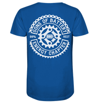 Shirtigo V-Neck Shirts Royal Blue / S Sons of Battery - Classic OG - Mens Organic V-Neck Shirt (Flip Label) E-Bike-Community