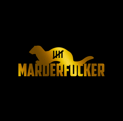 SoB-Media Folien & Sticker Bronze / 4x12 cm Marderfucker - Funny Anti Marder Vinyl Autoaufkleber E-Bike-Community