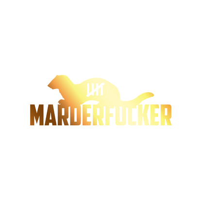 SoB-Media Folien & Sticker Gold / 4x12 cm Marderfucker - Funny Anti Marder Vinyl Autoaufkleber E-Bike-Community