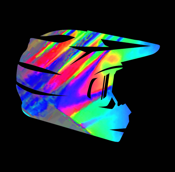 SoB-Media Folien & Sticker Rainbow / 8x6 cm Fullface Vinyl Aufkleber E-Bike-Community