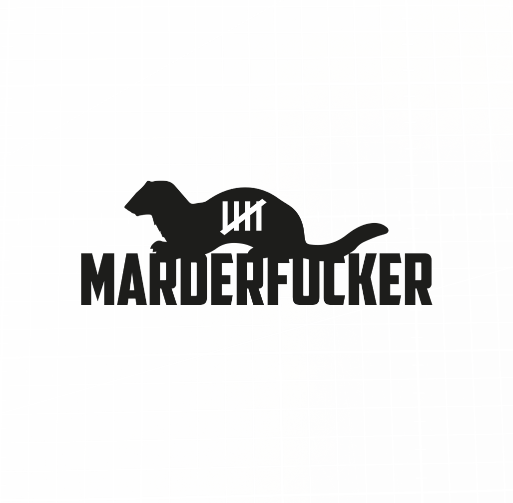 SoB-Media Folien & Sticker Schwarz / 4x12 cm Marderfucker - Funny Anti Marder Vinyl Autoaufkleber E-Bike-Community