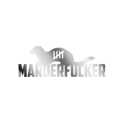 SoB-Media Folien & Sticker Silber / 4x12 cm Marderfucker - Funny Anti Marder Vinyl Autoaufkleber E-Bike-Community
