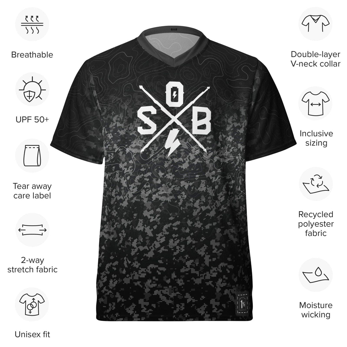 Sons of Battery® - E-MTB Brand & Community 2XS Sons of Battery - Digital Camo - Jersey - Personalisierbar E-Bike-Community