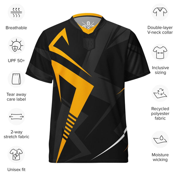 Sons of Battery® - E-MTB Brand & Community 2XS Sons of Battery - Yellow Recyceltes Enduro-Trikot E-Bike-Community