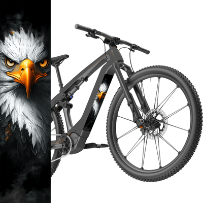 Sons of Battery® - E-MTB Brand & Community Akku Sticker 60 cm x 14 cm / Adler2 Adler -  Akku Abdeckung Cover Universal / Schutzfolie /  für alle E-Bikes E-Bike-Community