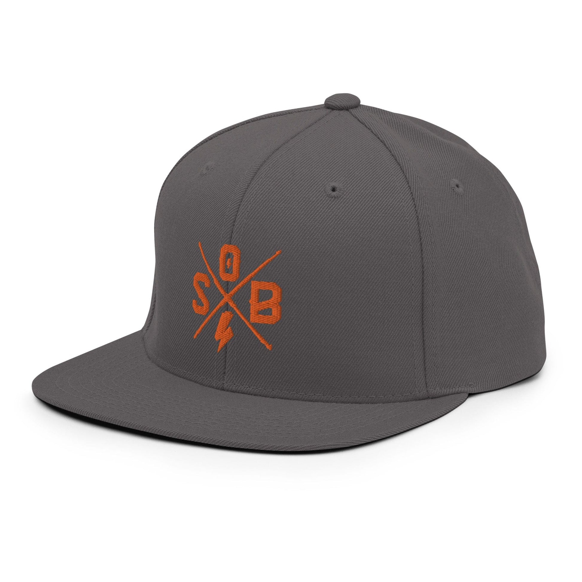 Sons of Battery® - E-MTB Brand & Community Cross - Orange Snapback-Cap E-Bike-Community