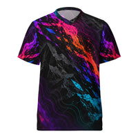 Sons of Battery® - E-MTB Brand & Community CUT-SEW 2XS Trailstorm - Recyceltes Unisex-Trikot mit Allover-Druck E-Bike-Community