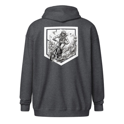 Sons of Battery® - E-MTB Brand & Community Dunkles Heather / S Lilly - Sisters - Unisex Heavy-Blend Zip Hoodie E-Bike-Community