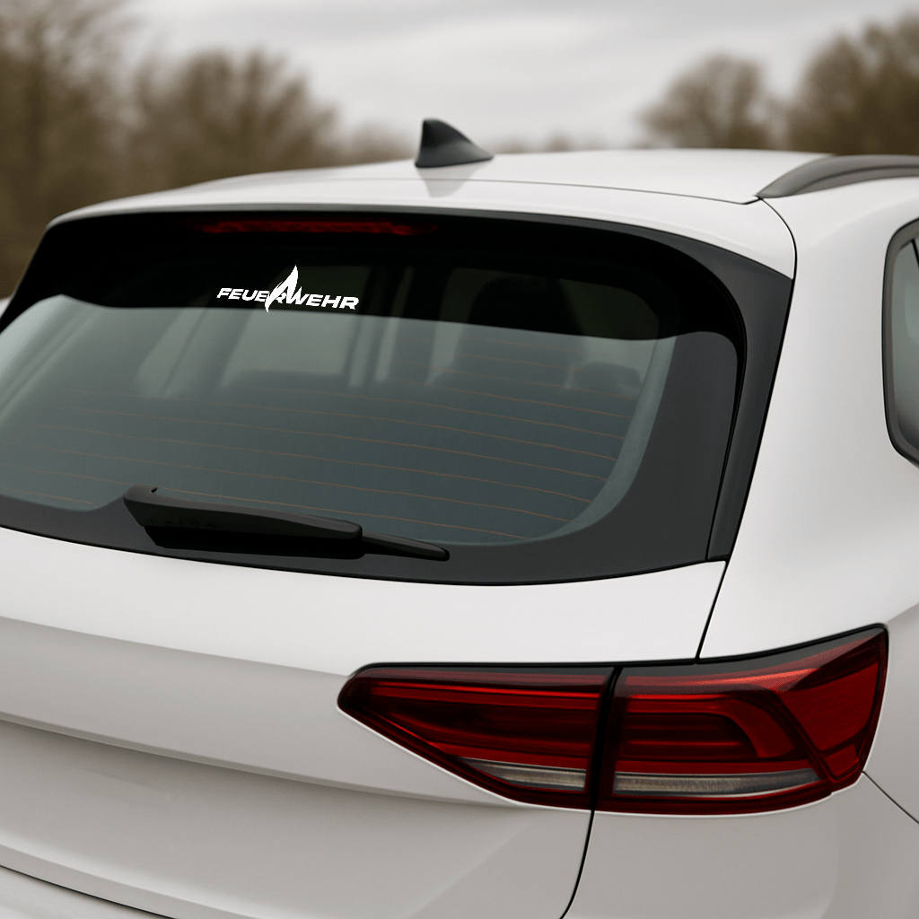 Sons of Battery - E-MTB Brand & Community Feuerwehr Vinyl Aufkleber für die Heckscheibe E-Bike-Community