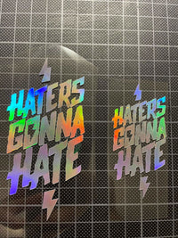 Sons of Battery - E-MTB Brand & Community Folien 4.5 x 10 cm / Rainbow Haters gonna Hate Folienaufkleber - SoB - E-Bike-Community