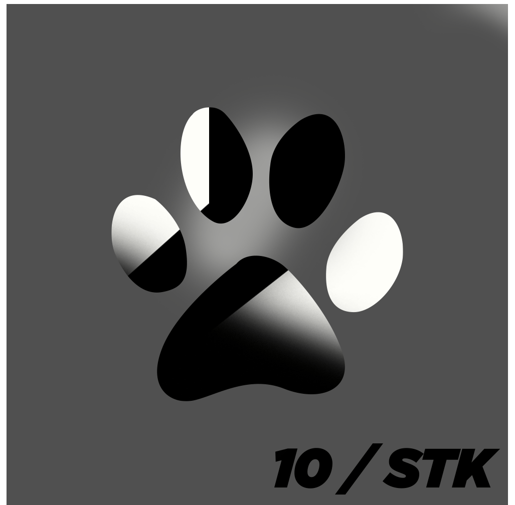 Sons of Battery - E-MTB Brand & Community Folien 4 x 4 cm (Hundeanhänger. Bike.Helm usw. / Reflektierend Reflektierende Pfote - 10 Folienaufkleber E-Bike-Community