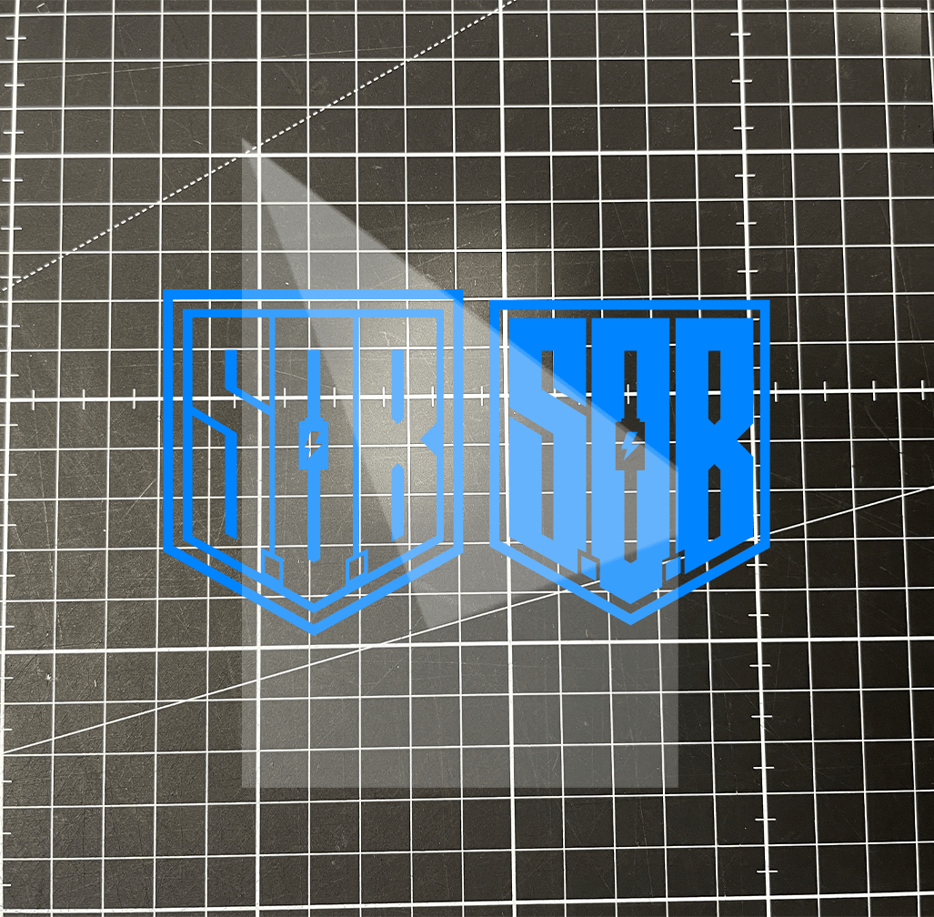 Sons of Battery - E-MTB Brand & Community Folien Blau / 3,7 cm x 3 cm SONS OF BATTERY© – Supporter Folie “Modernes Logo” in verschiedenen Farben und Größen E-Bike-Community