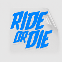 Sons of Battery - E-MTB Brand & Community Folien Blau / 4 cm x 4.5 cm RIDE OR DIE - Folie / Sticker E-Bike-Community