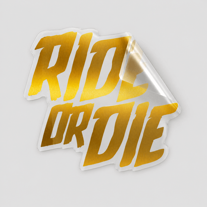 Sons of Battery - E-MTB Brand & Community Folien Bronze / 4 cm x 4.5 cm RIDE OR DIE - Folie / Sticker E-Bike-Community