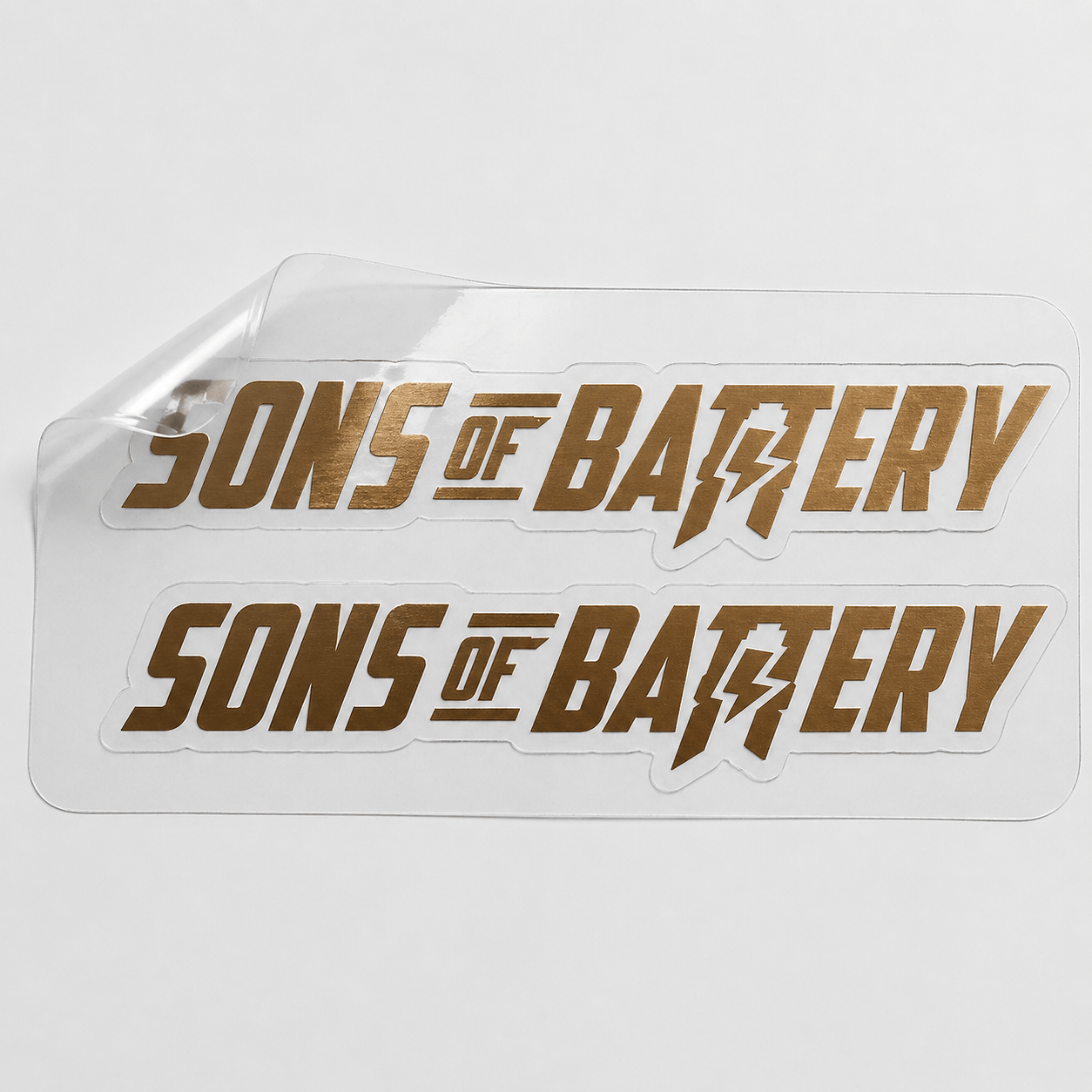 Sons of Battery - E-MTB Brand & Community Folien Bronze / 9 x 1.6 cm Sons of Battery - Schriftzug Modern E-Bike-Community